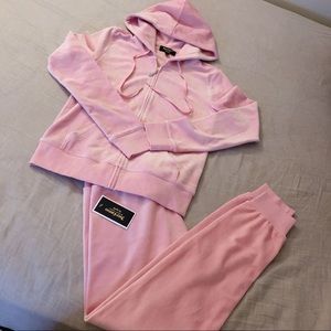 Juicy Couture light pink track Set top S, pants XS